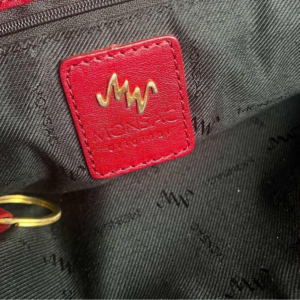 Vintage 90s Y2K Oxblood Leather Tote‎ Bag Structured Patina Minimalist Work Bag - Picture 6 of 14